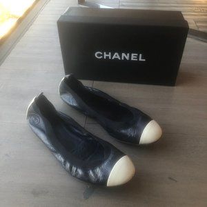 Stretch Spirit Interlocking CC Logo Ballet Flats